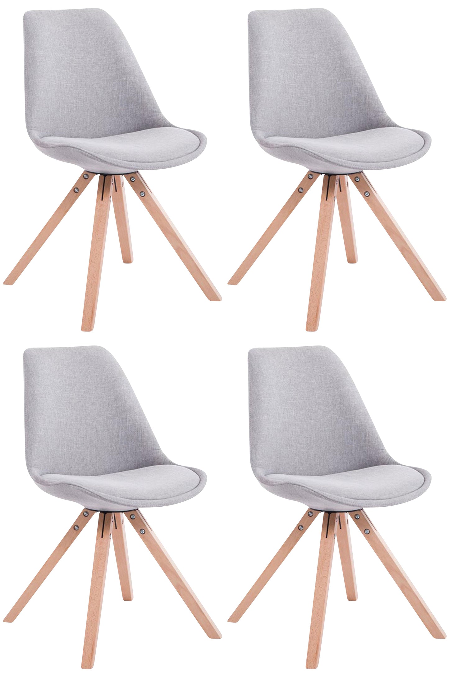 Set de 4 scaune pentru vizitatori țesătură Toulouse Square