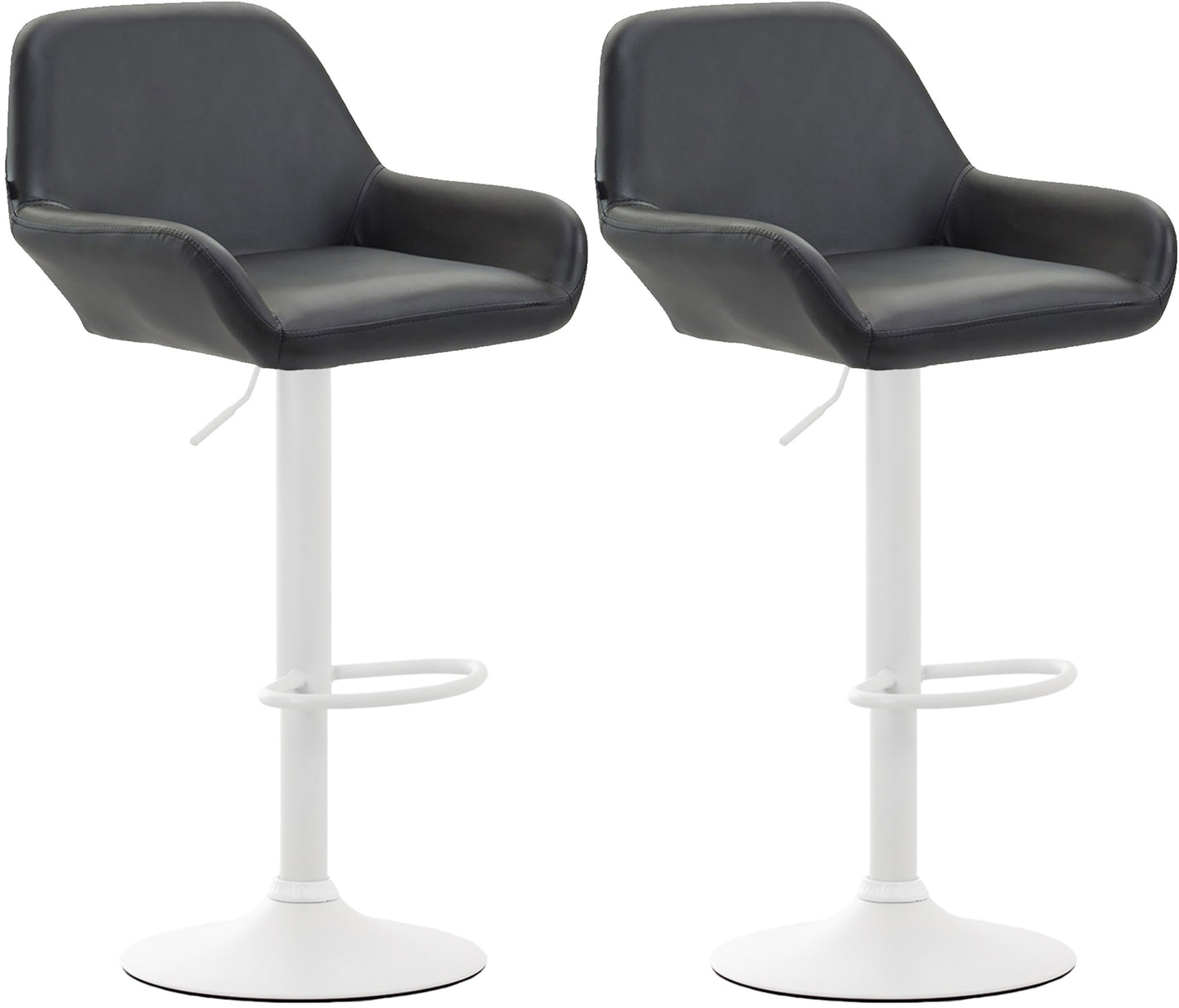 Set de 2 taburete de bar Braga imitație de piele