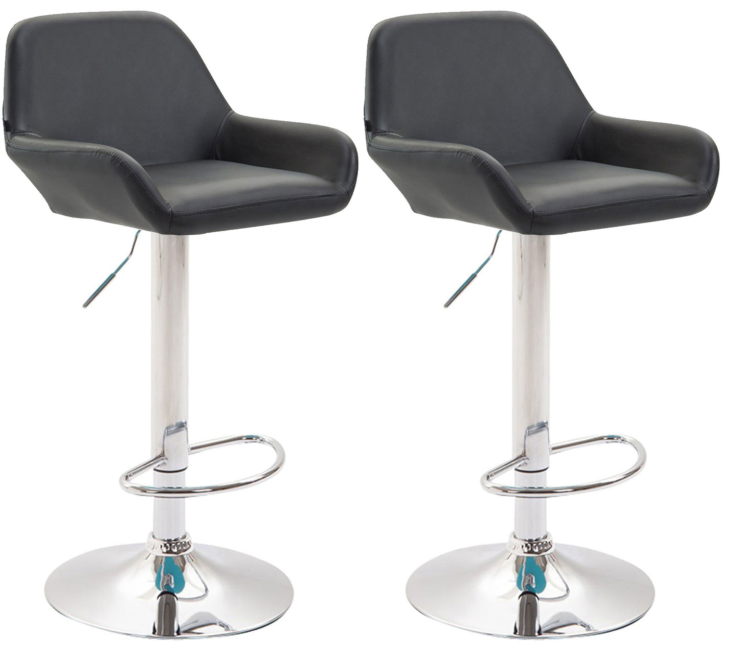 Set de 2 taburete de bar Braga imitație de piele