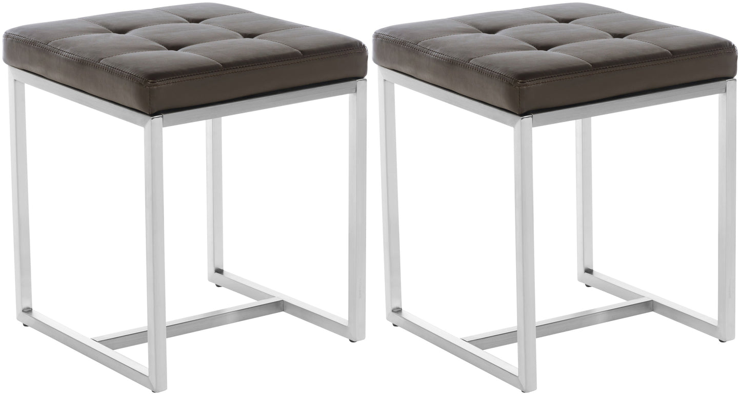 Set de 2 taburete din oțel inoxidabil Barci