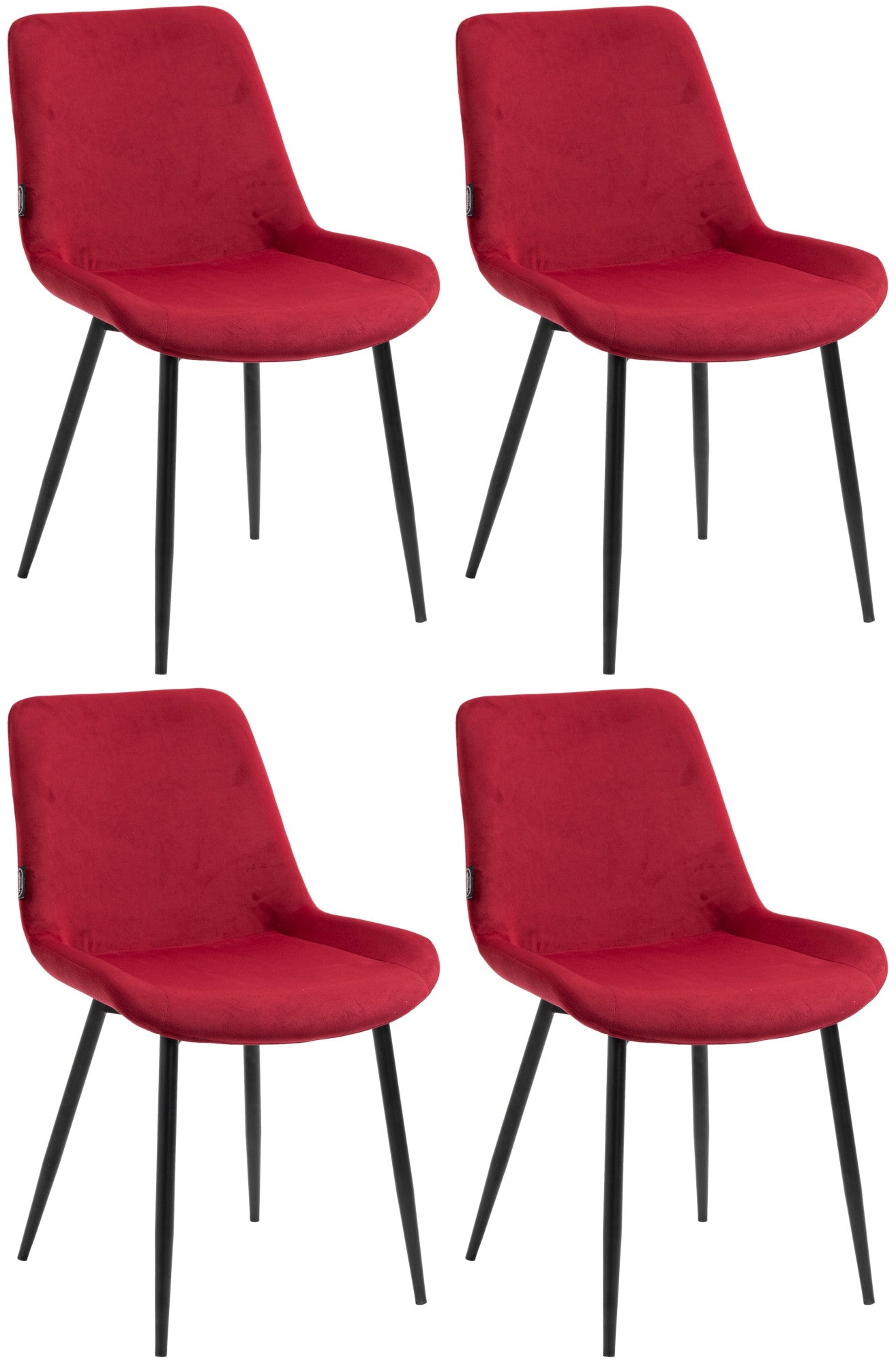 Set de 4 scaune de sufragerie Victoria catifea capac