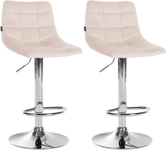 Set de 2 scaune de bar Jerry catifea