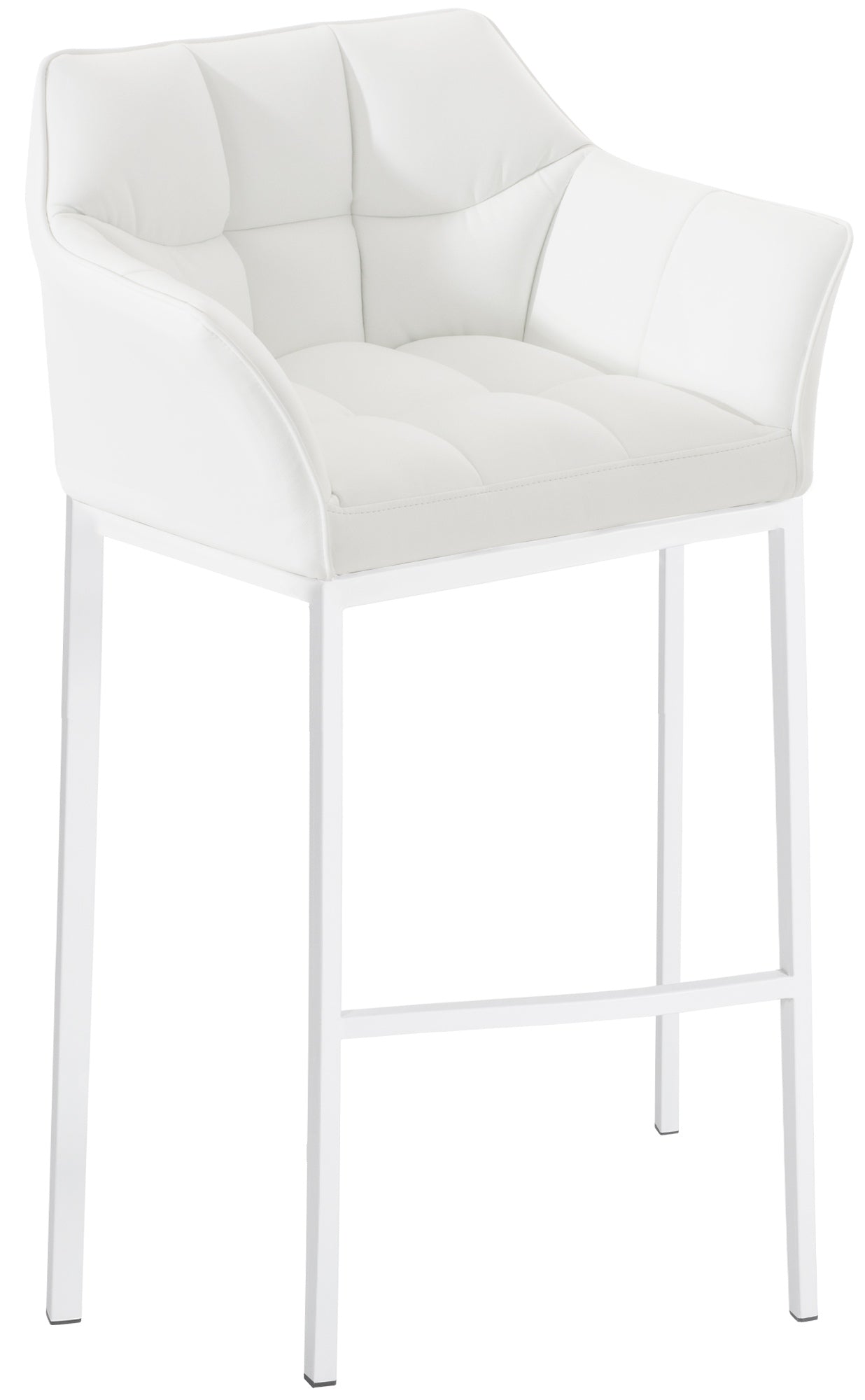 Taburet de bar Damaso din piele artificială cu cadru cu 4 picioare