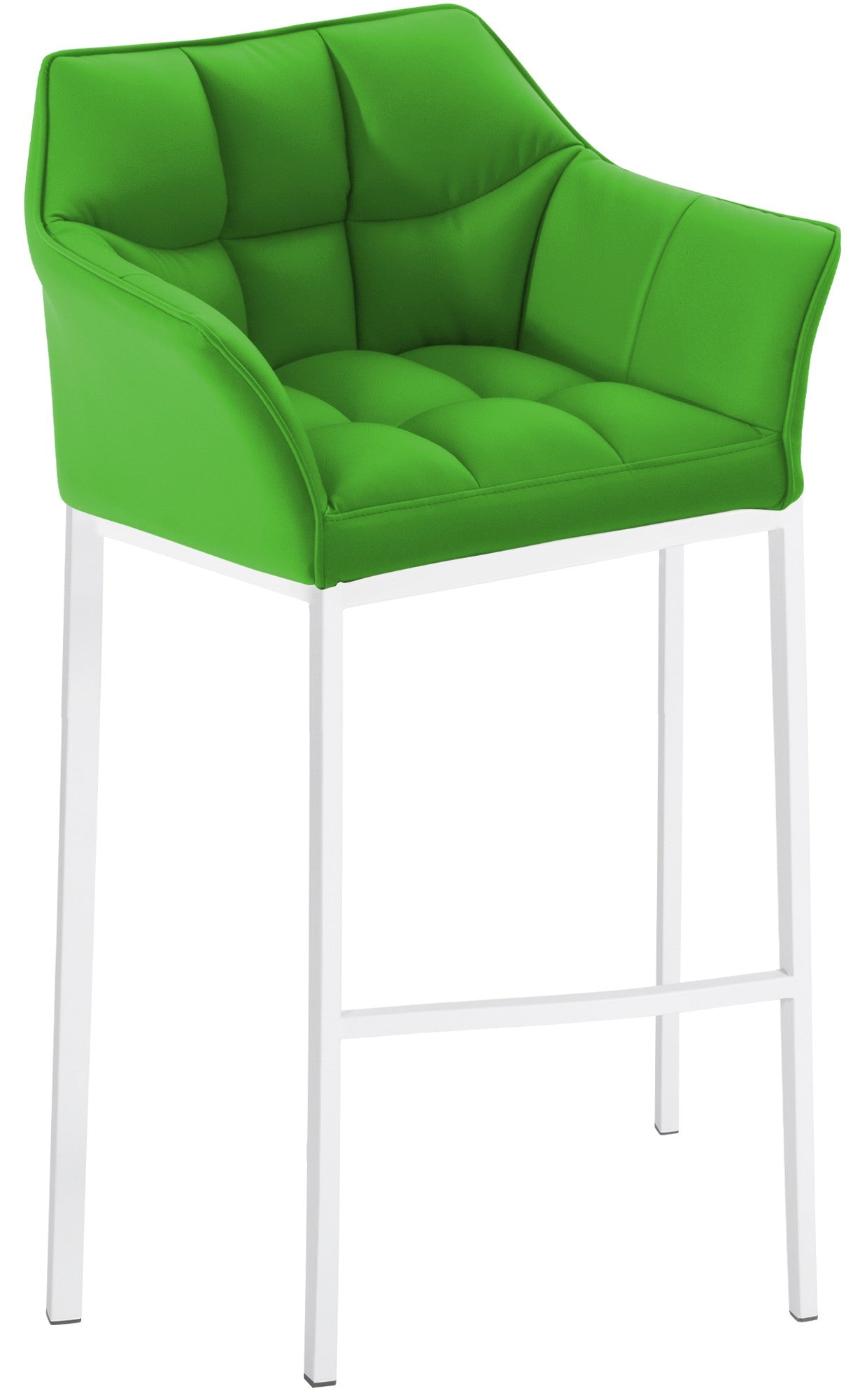 Taburet de bar Damaso din piele artificială cu cadru cu 4 picioare