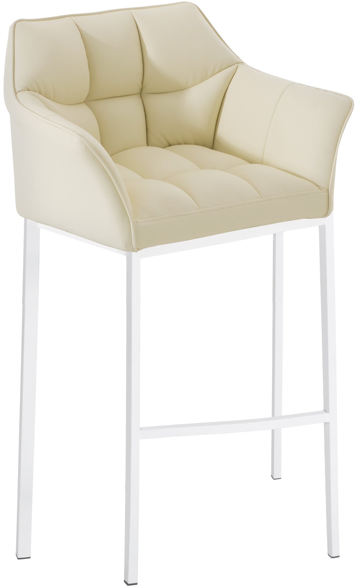 Taburet de bar Damaso din piele artificială cu cadru cu 4 picioare