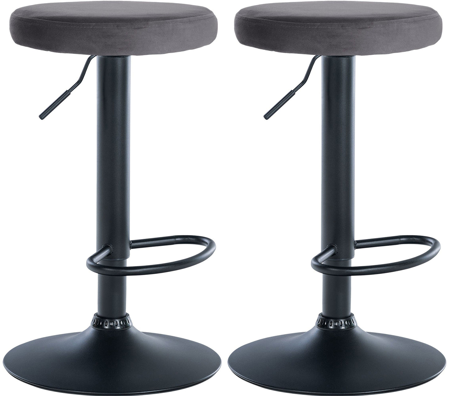 Set de 2 taburete de bar Ponte catifea