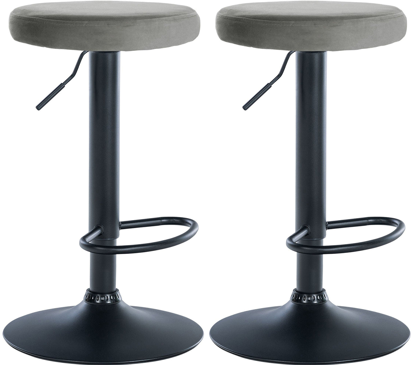 Set de 2 taburete de bar Ponte catifea