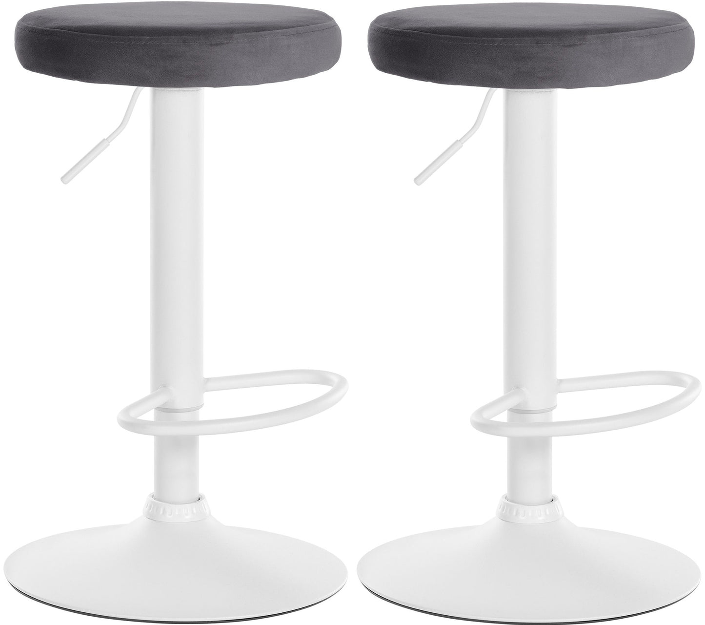 Set de 2 taburete de bar Ponte catifea