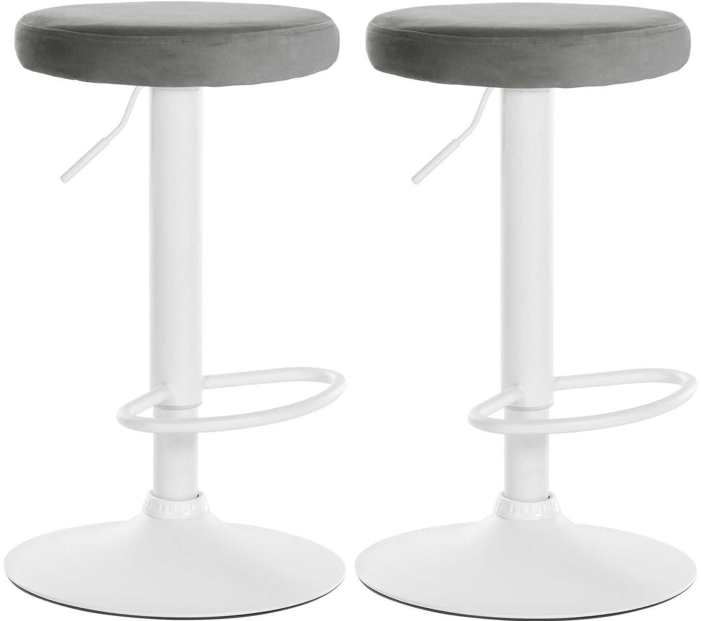 Set de 2 taburete de bar Ponte catifea