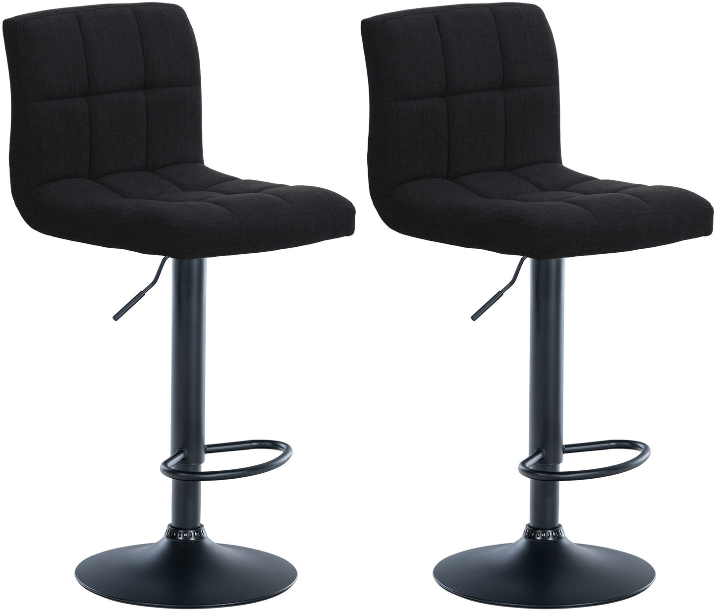 Set de 2 scaune de bar din tesatura Calma