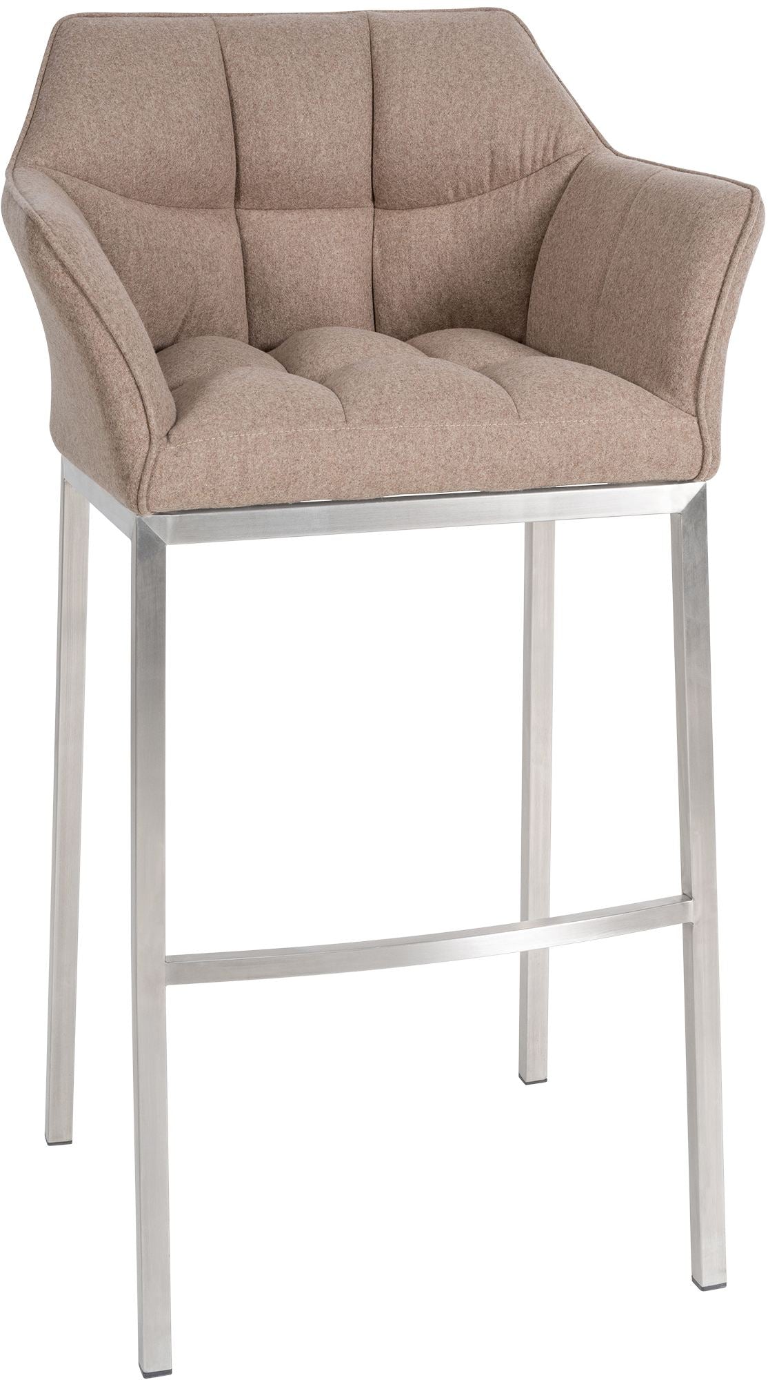 Taburet de bar Damaso acoperit cu pâslă, cu cadru cu patru picioare