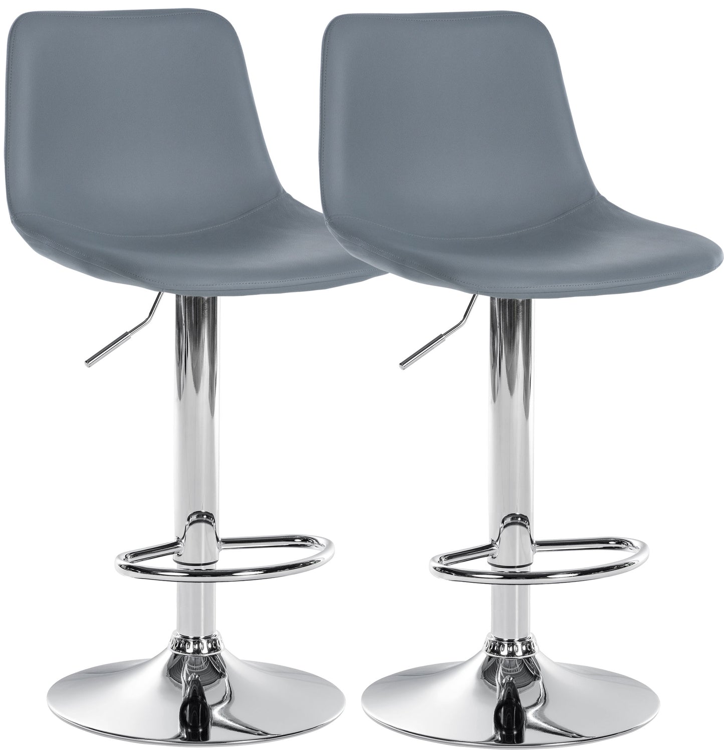 Set de 2 scaune de bar Divo imitație de piele