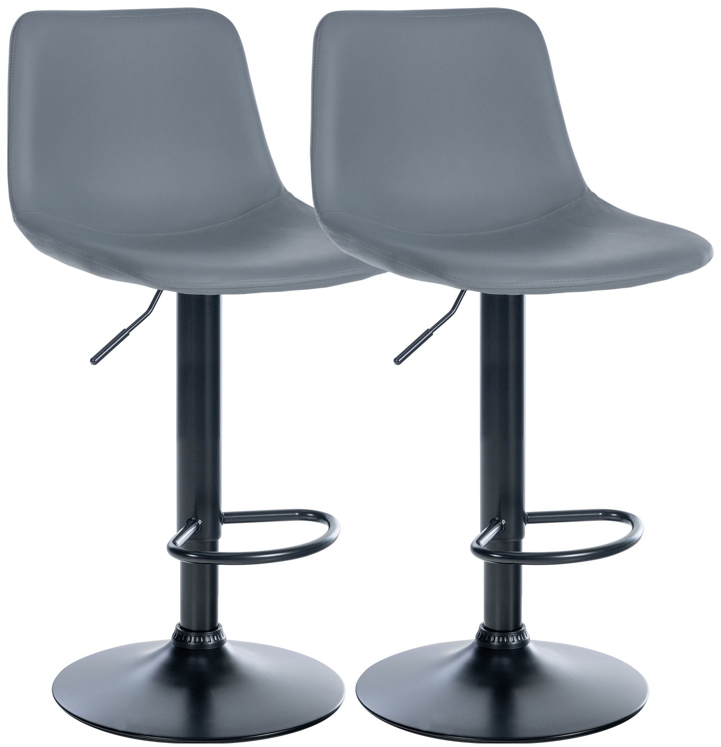 Set de 2 scaune de bar Divo imitație de piele