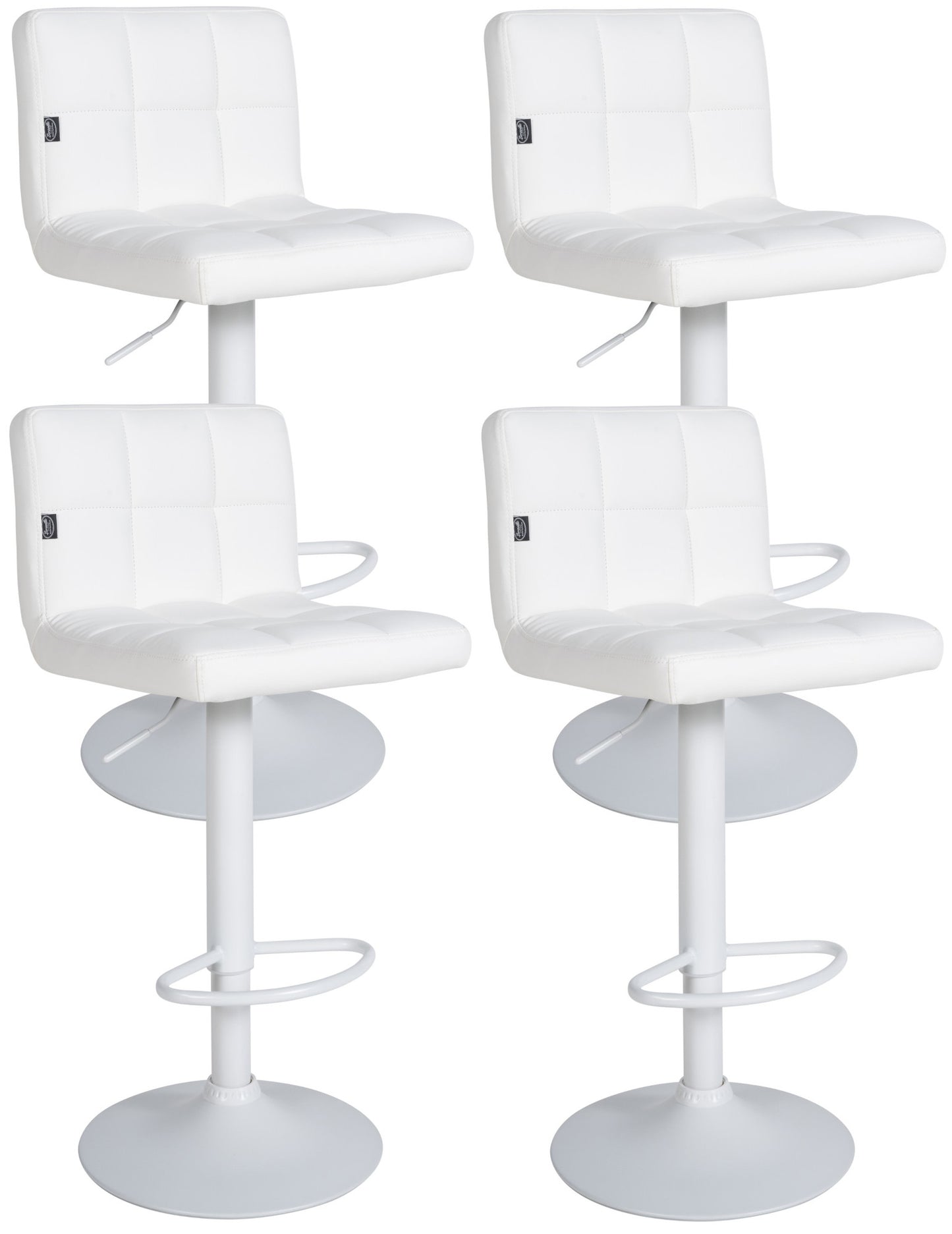 Set de 4 taburete de bar Feni din piele artificială