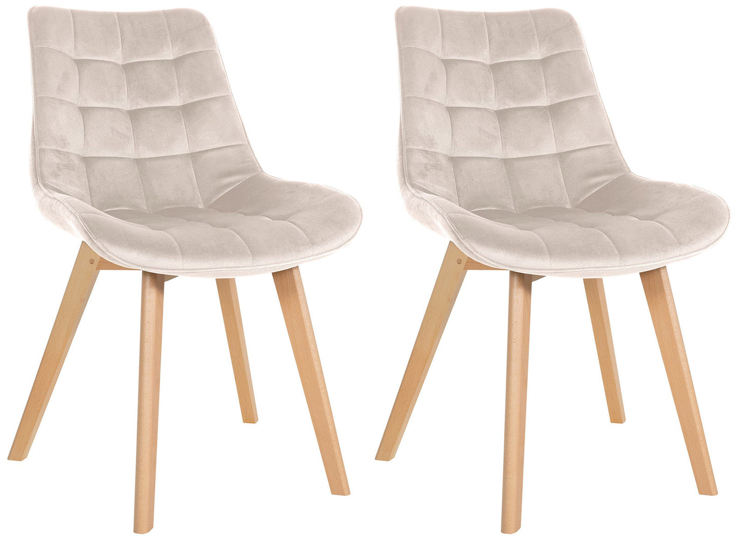 Set de 2 scaune catifea Brook