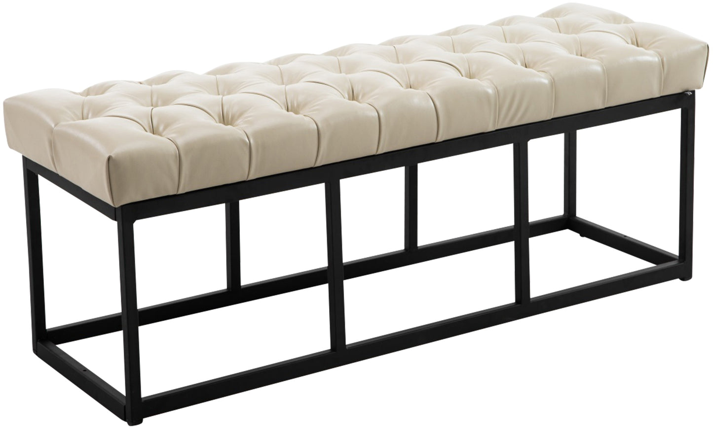 Amun bancă imitație de piele negru