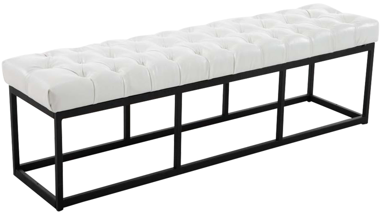 Amun bancă imitație de piele negru