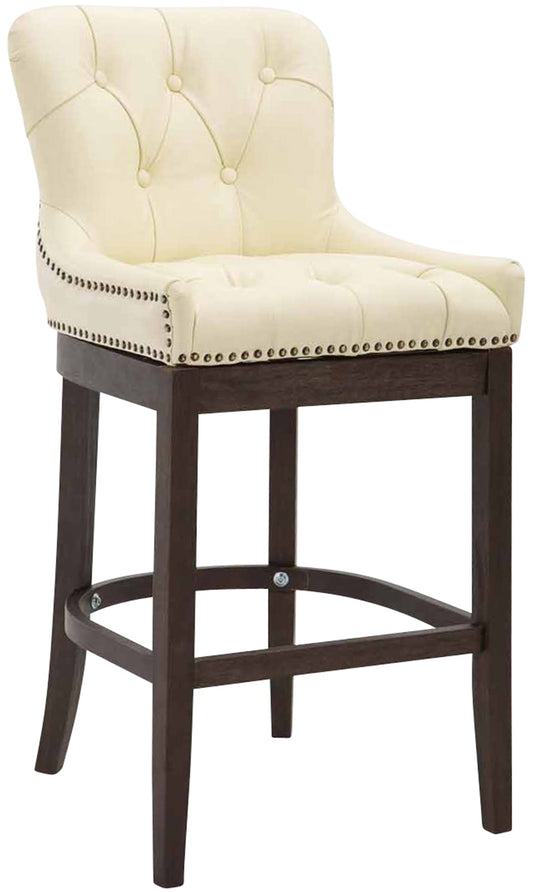 Taburet de bar Lakewood din piele naturală, antichitate închisă