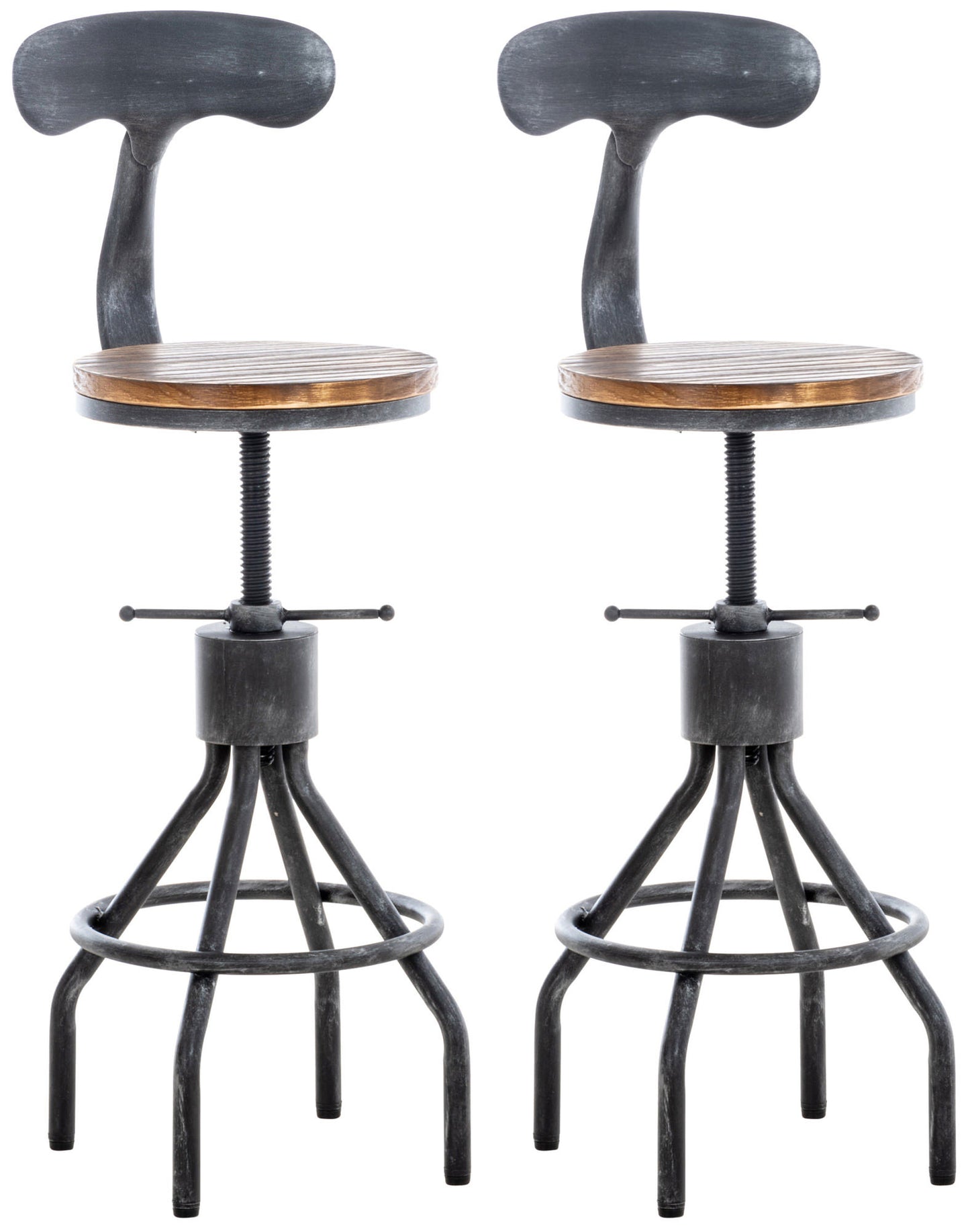 Set de 2 taburete de bar Hanam