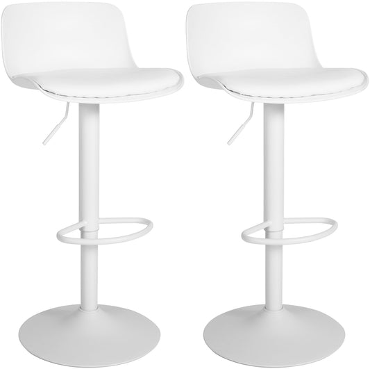 Set de 2 scaune de bar Almada din piele artificială