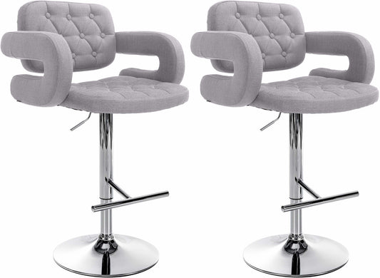 Set de 2 taburete de bar Dublin tesatura