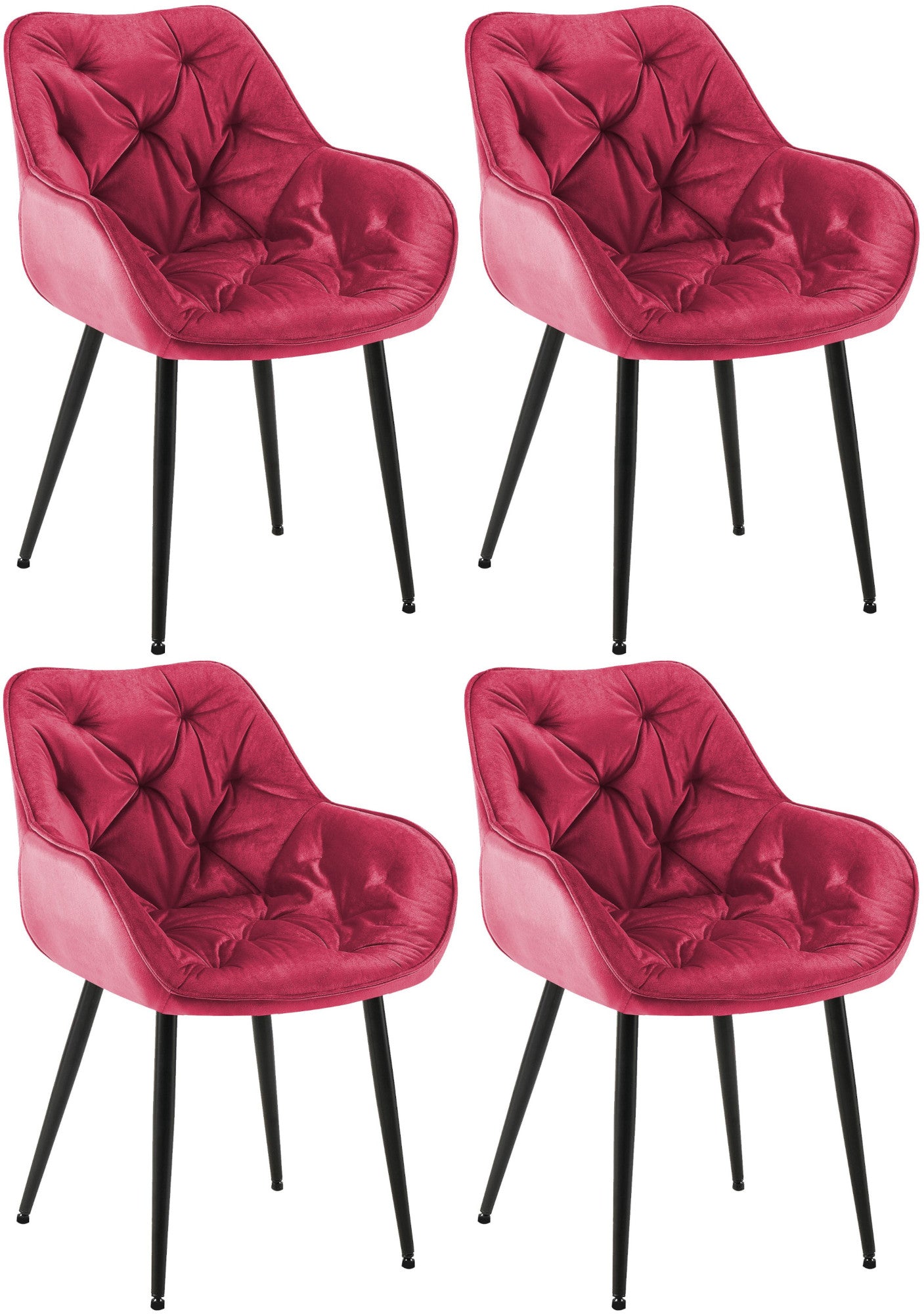 Set de 4 scaune Tanna catifea