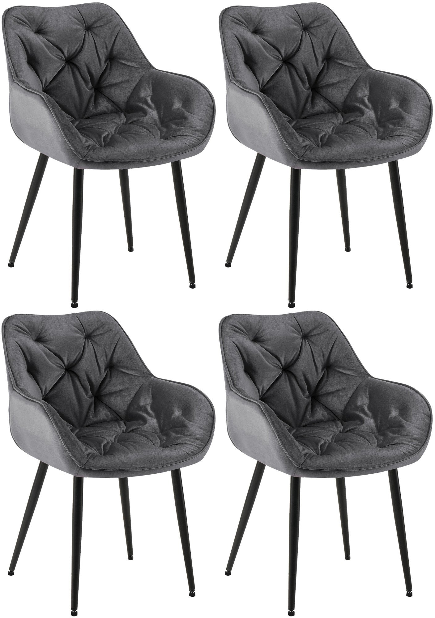 Set de 4 scaune Tanna catifea