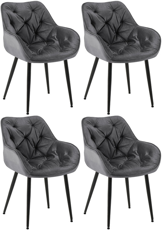 Set de 4 scaune Tanna catifea