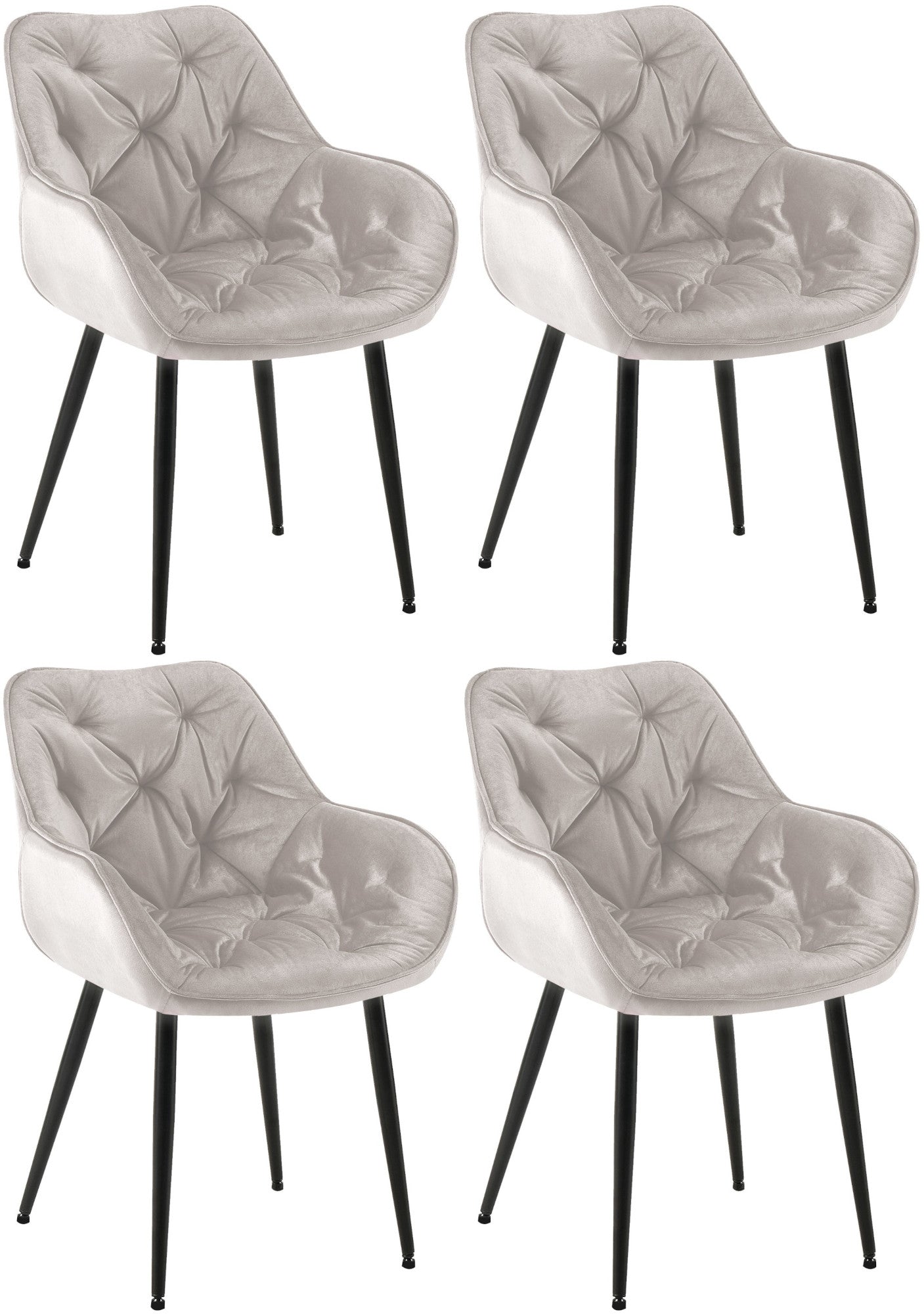 Set de 4 scaune Tanna catifea