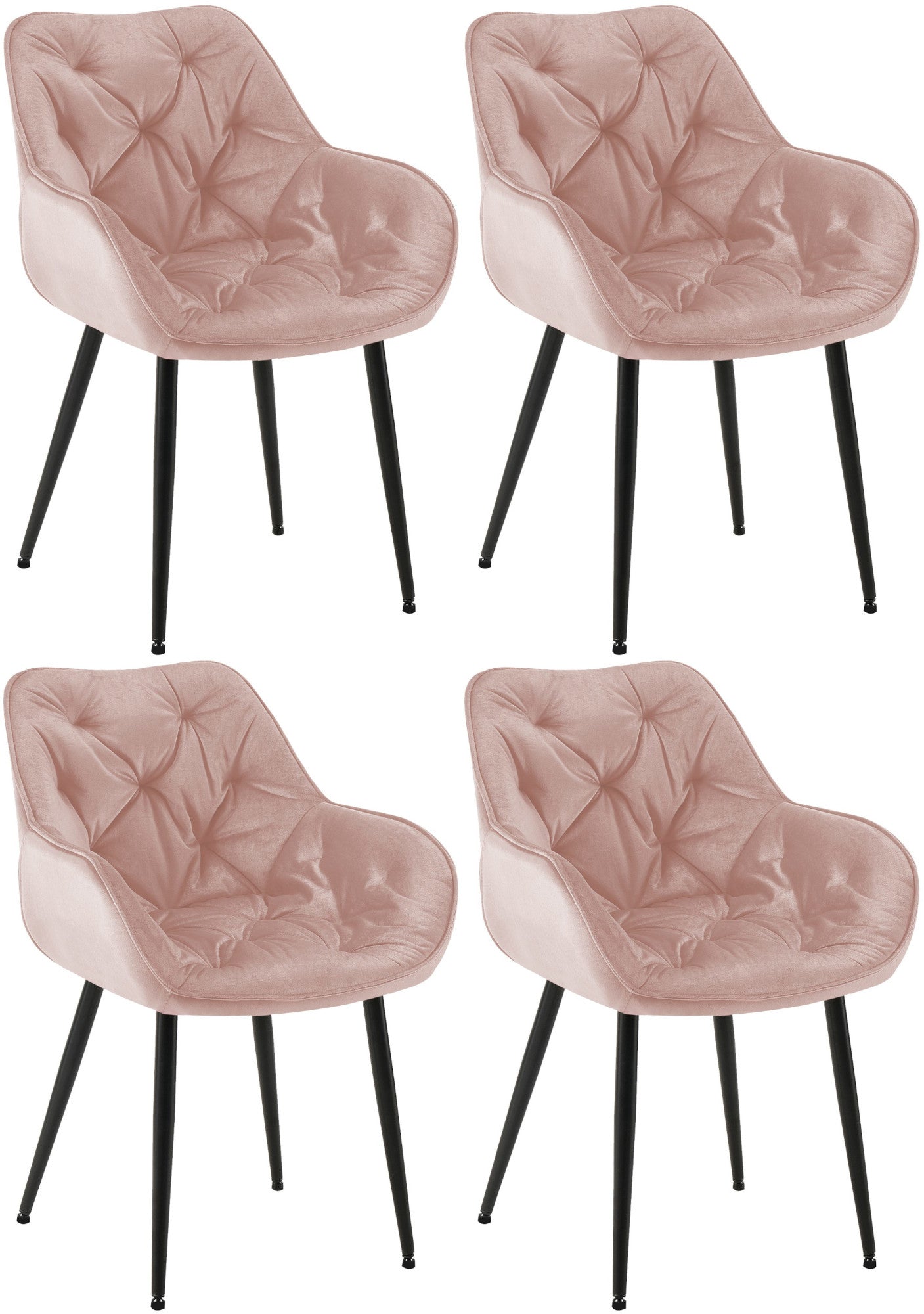 Set de 4 scaune Tanna catifea