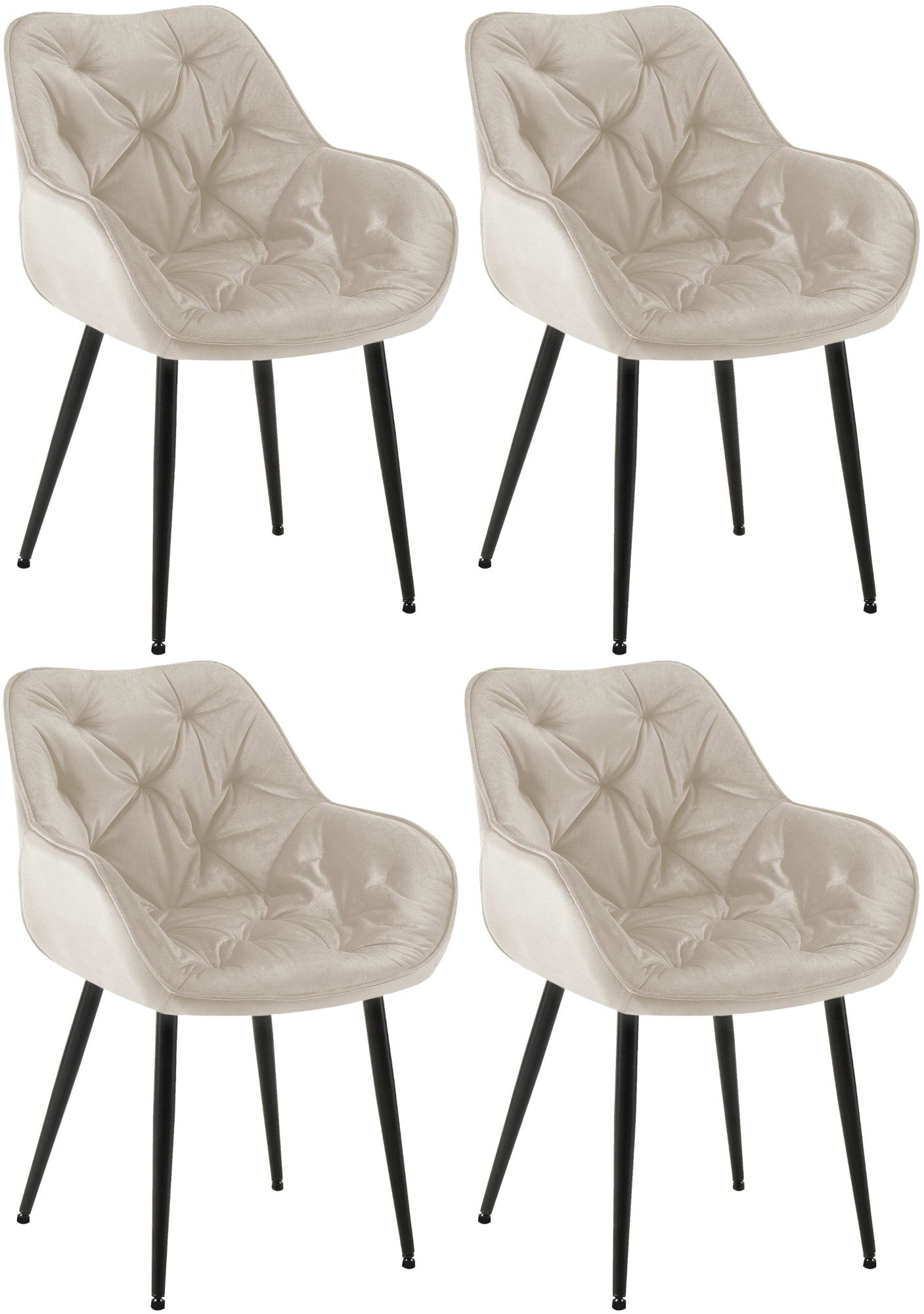 Set de 4 scaune Tanna catifea