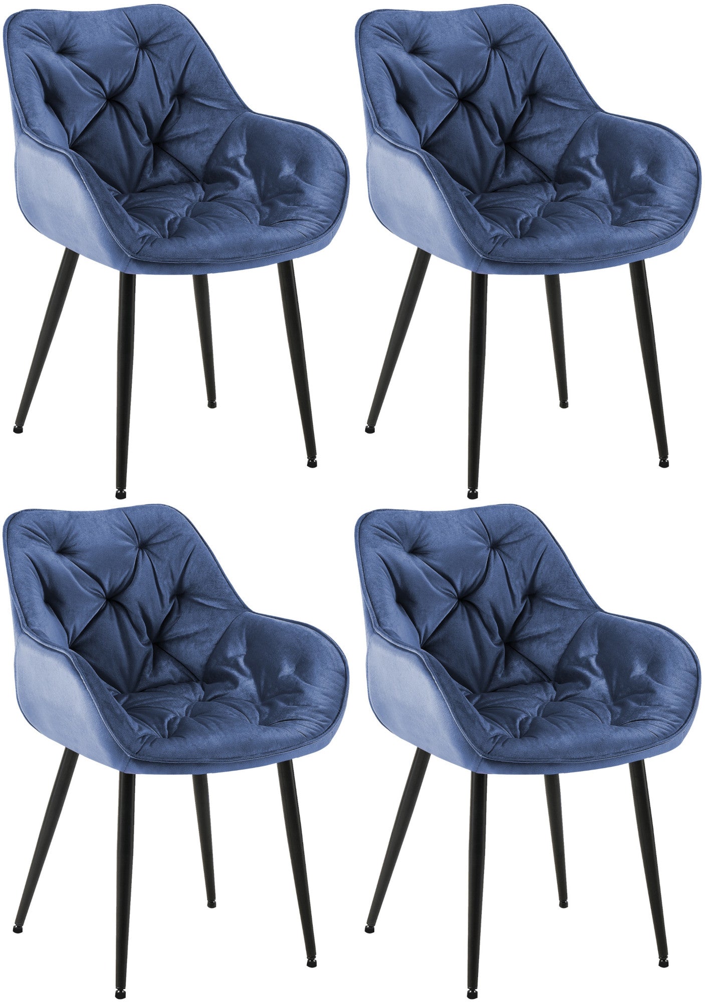 Set de 4 scaune Tanna catifea