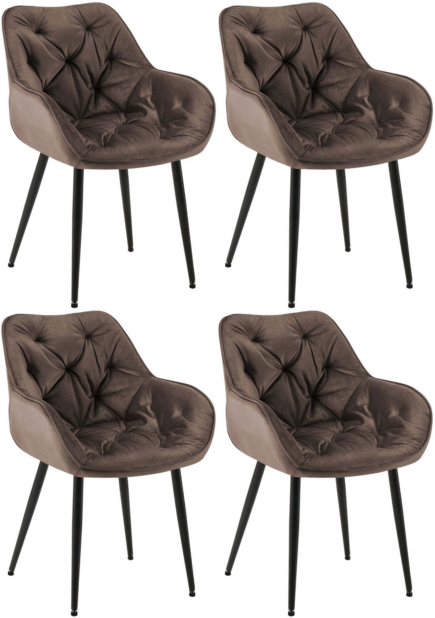 Set de 4 scaune Tanna catifea