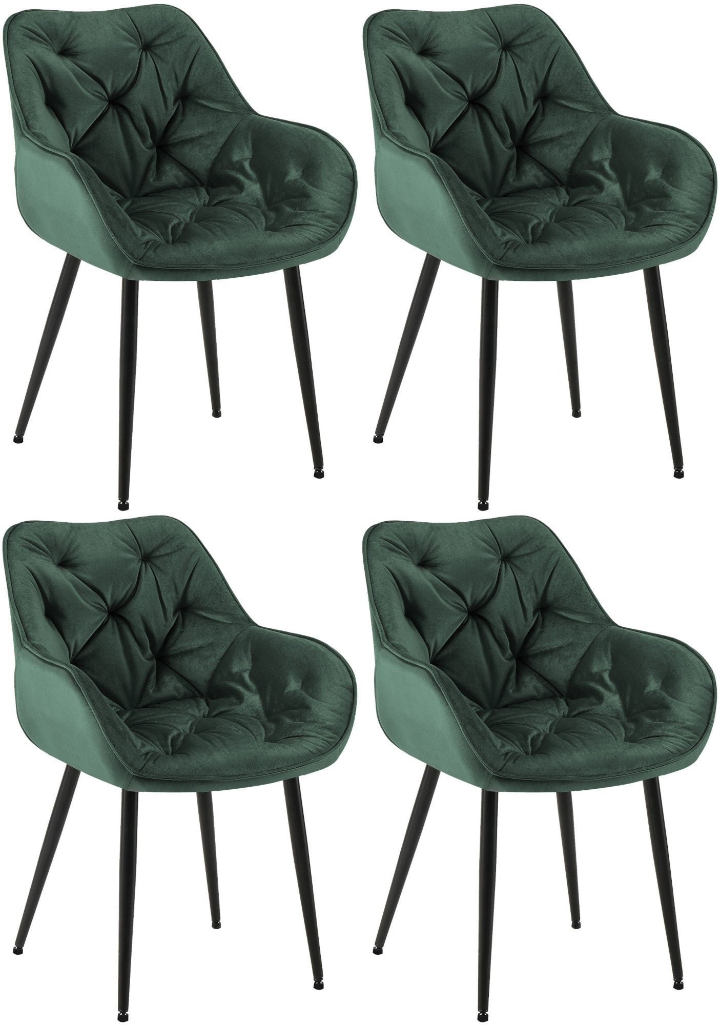 Set de 4 scaune Tanna catifea