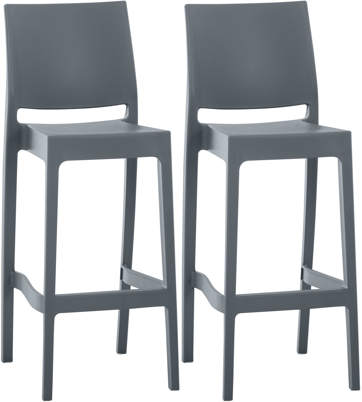 Set de 2 taburete de bar din plastic Maya