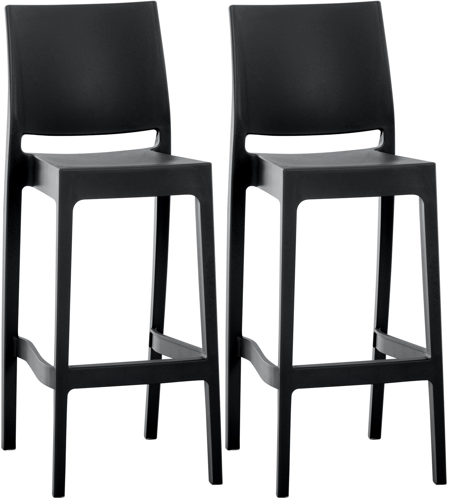 Set de 2 taburete de bar din plastic Maya
