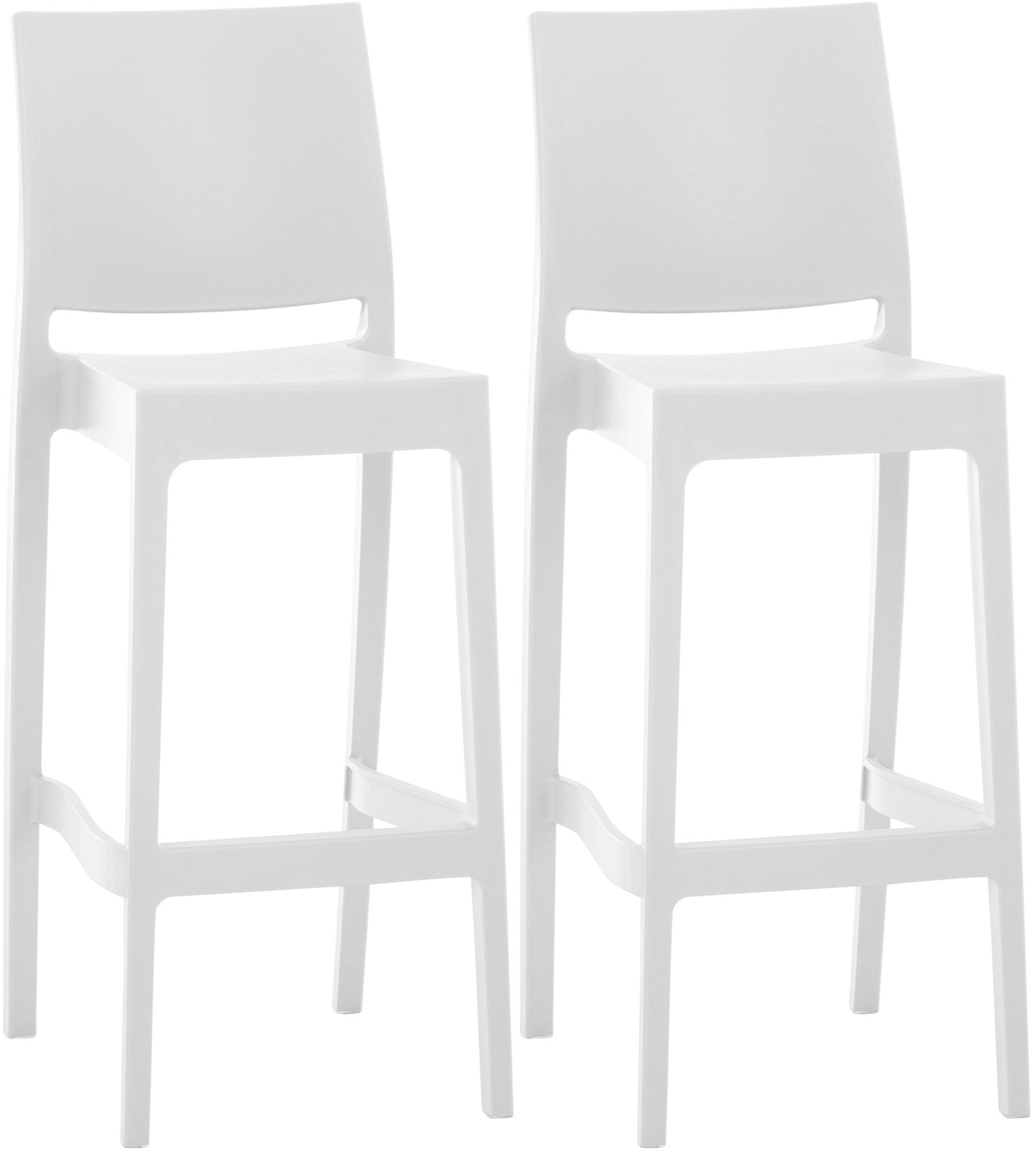 Set de 2 taburete de bar din plastic Maya