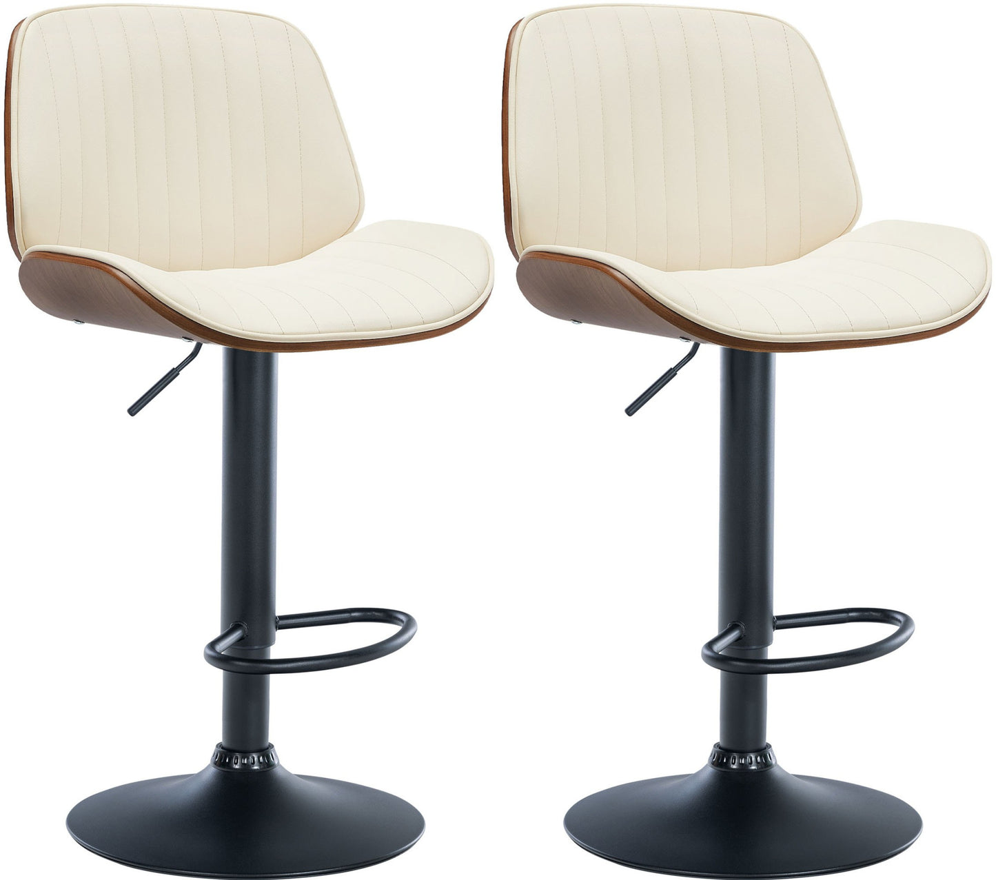 Set de 2 taburete de bar Nova imitație de piele