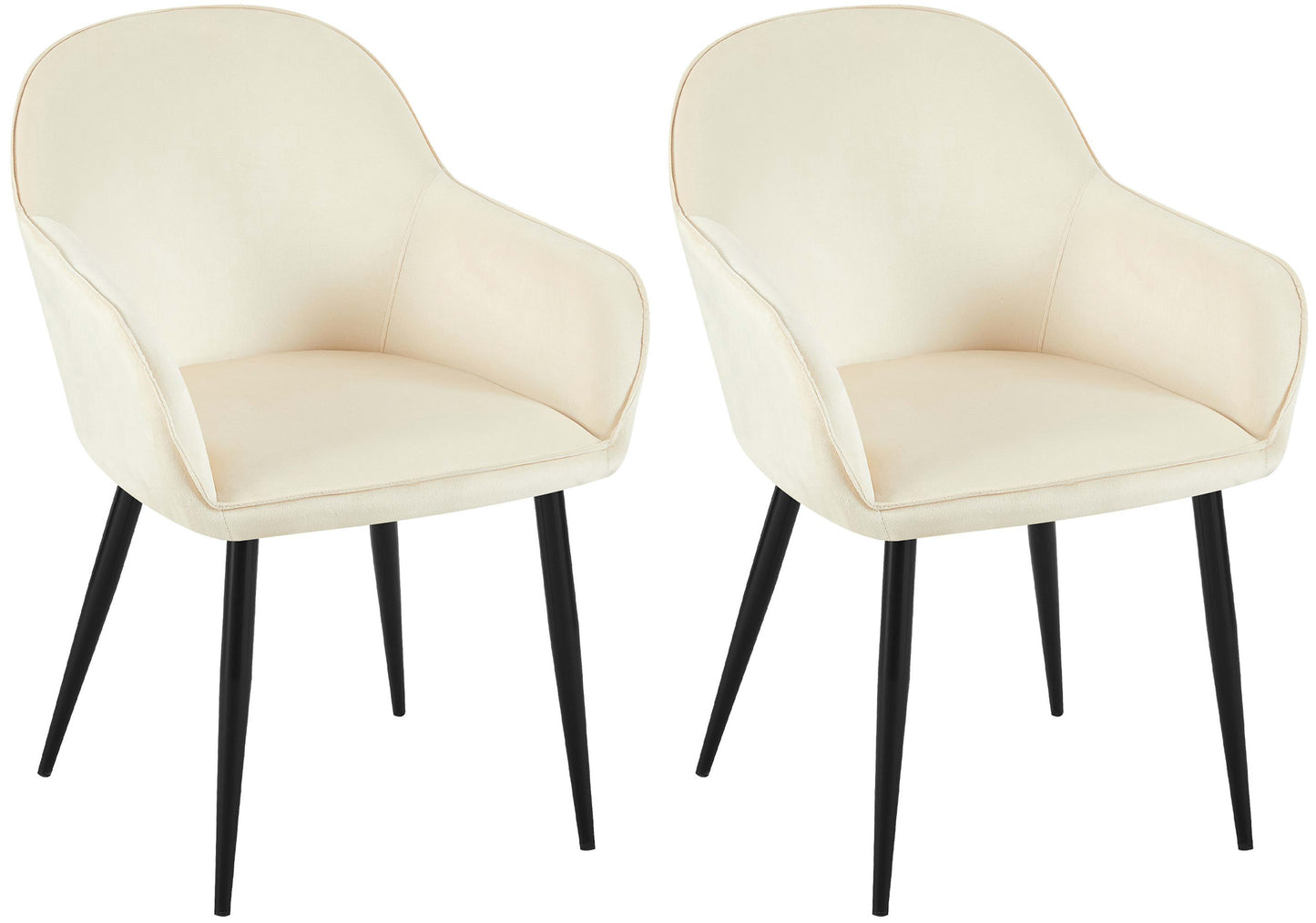 Set de 2 scaune de sufragerie Boise catifea