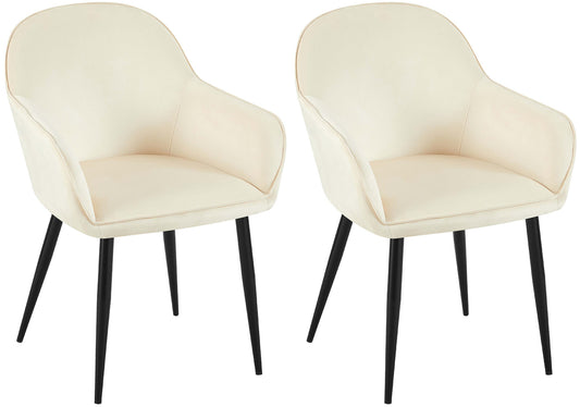 Set de 2 scaune de sufragerie Boise catifea