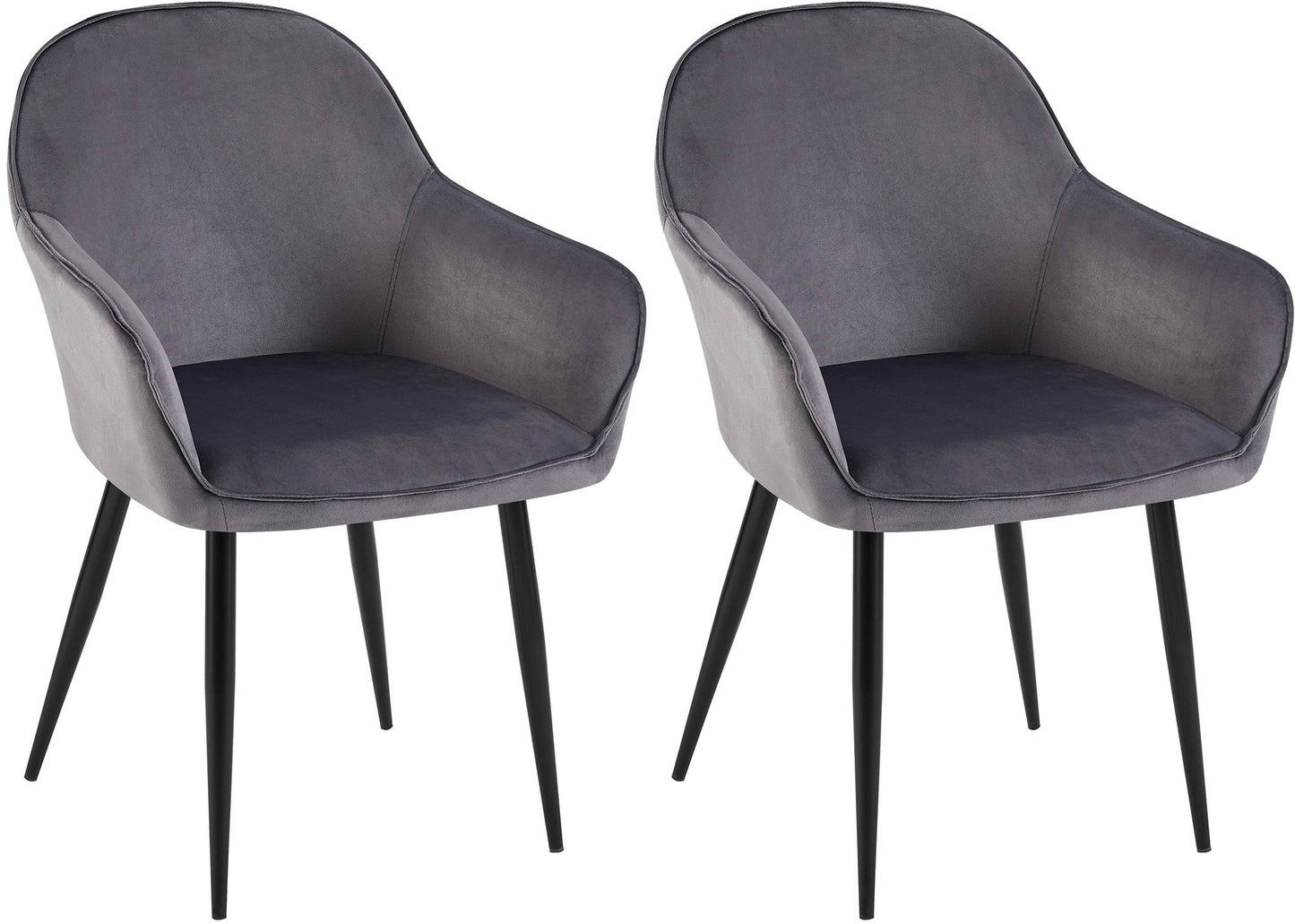 Set de 2 scaune de sufragerie Boise catifea