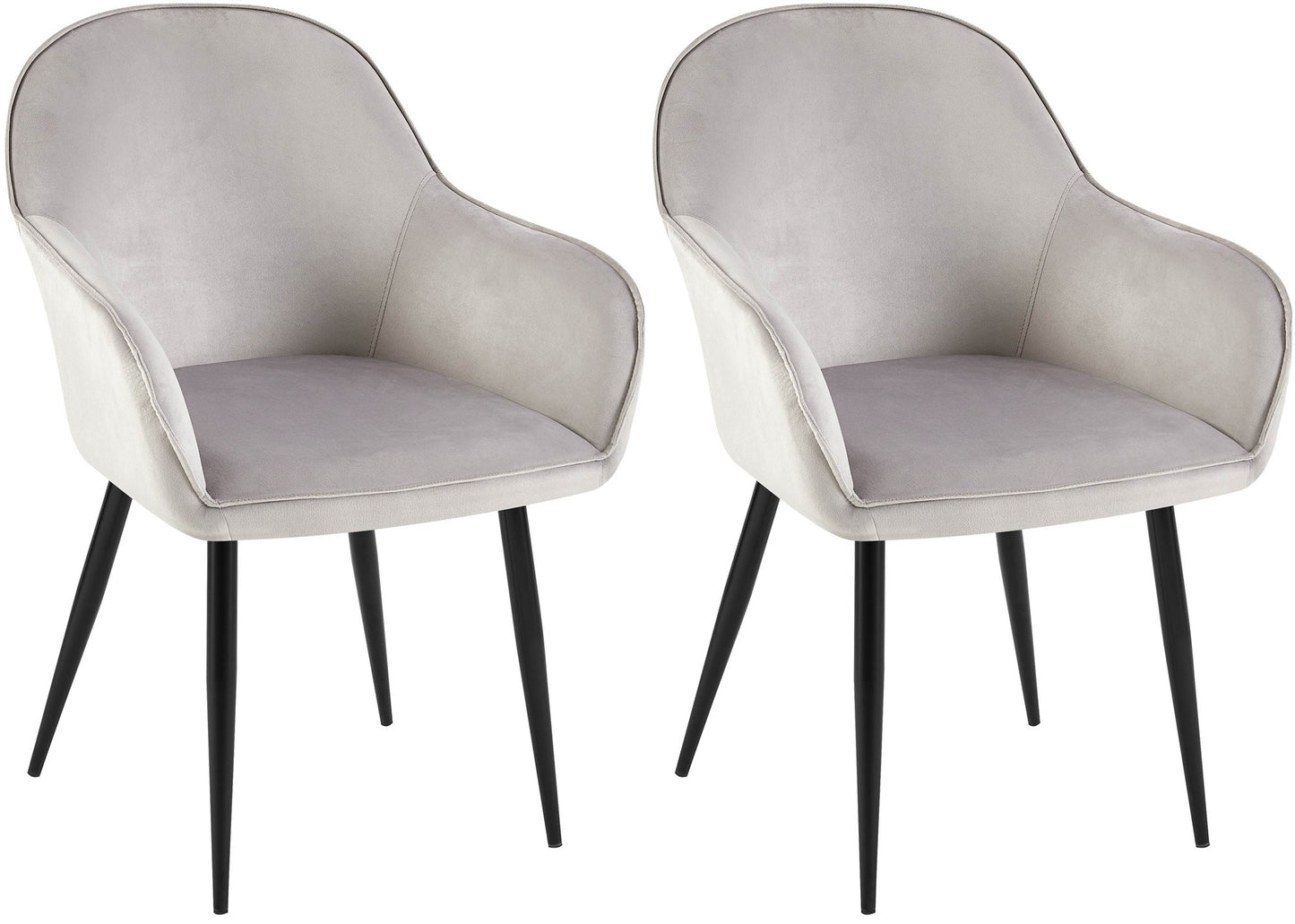 Set de 2 scaune de sufragerie Boise catifea