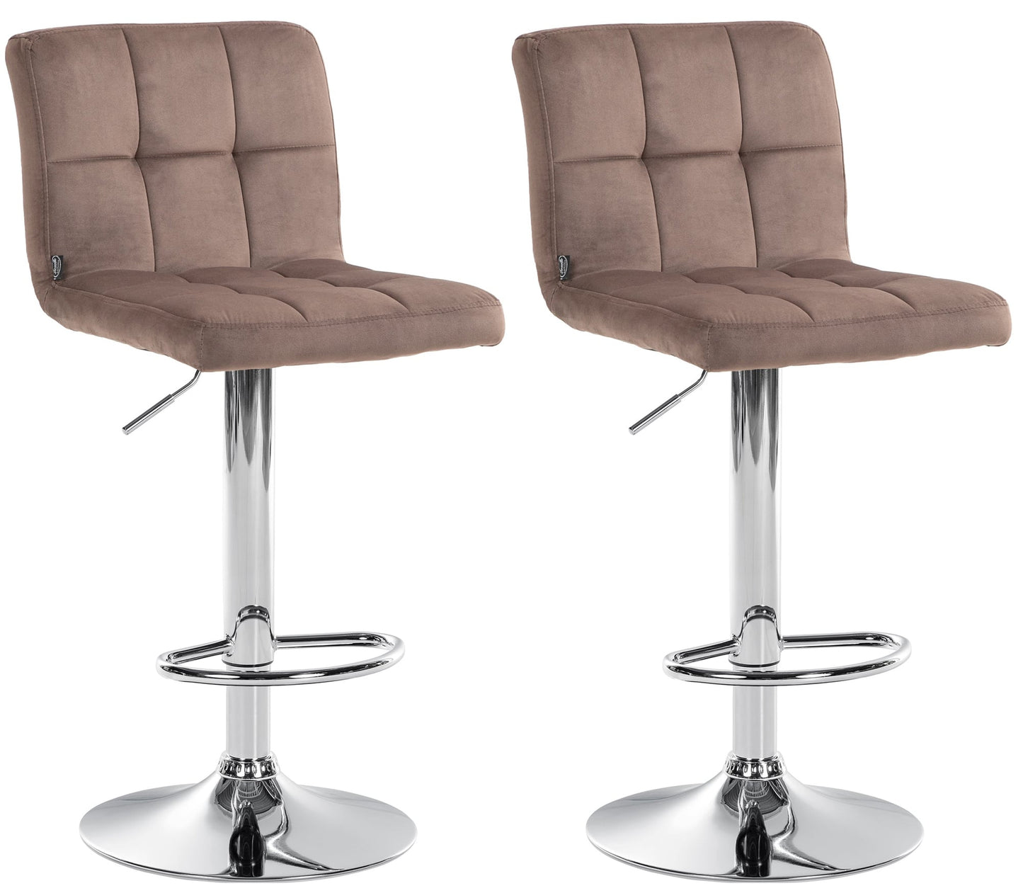 Set de 2 scaune de bar Peru catifea