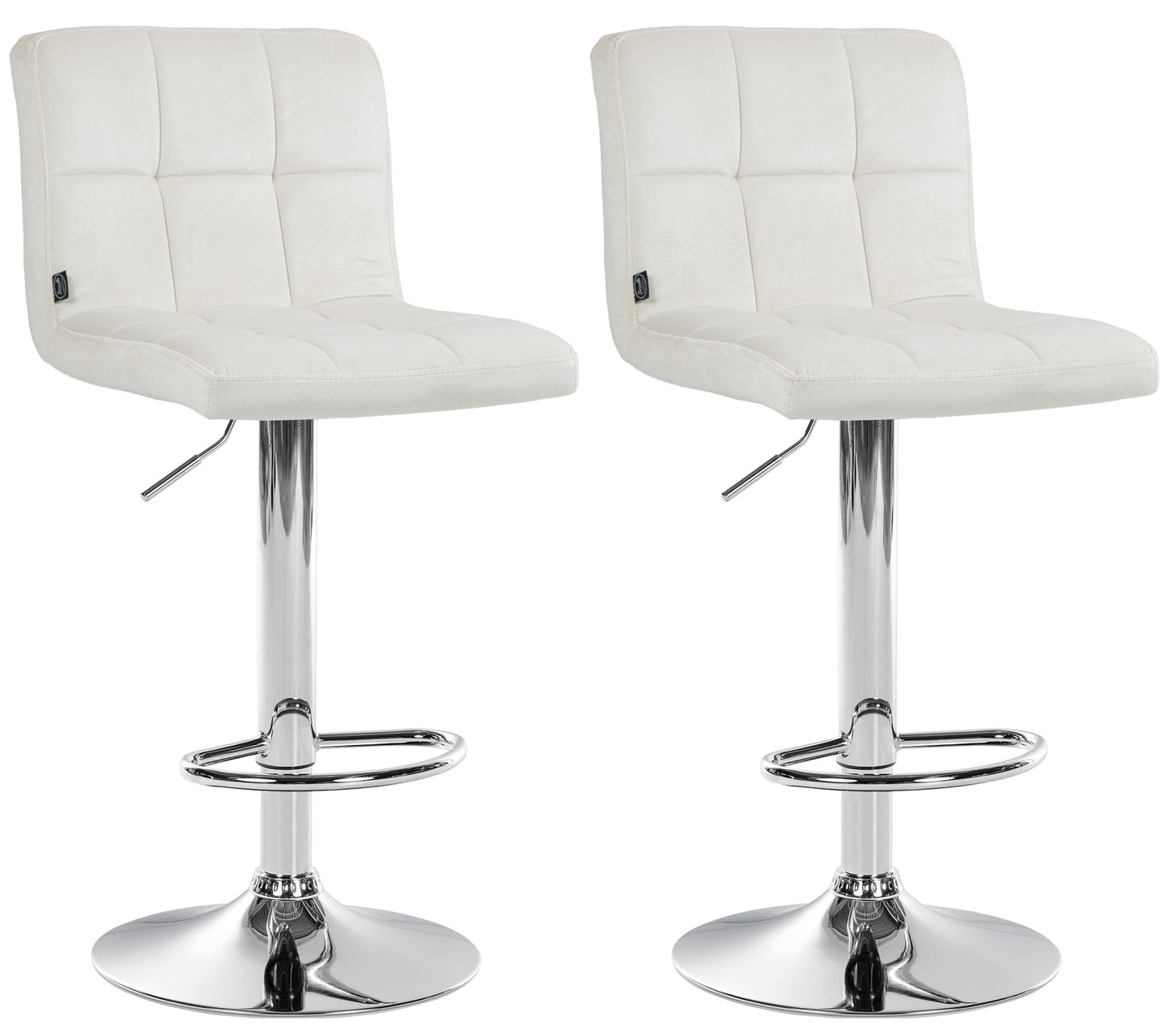 Set de 2 scaune de bar Peru catifea