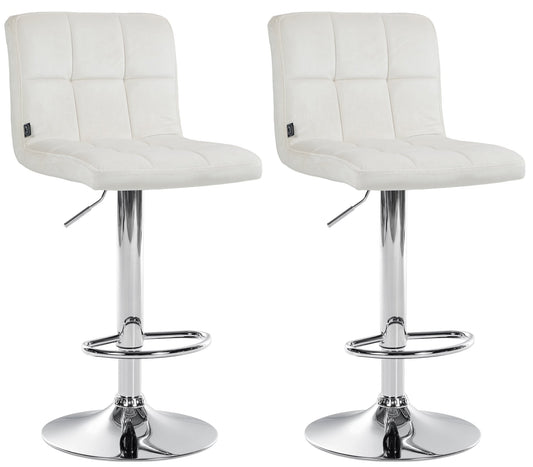 Set de 2 scaune de bar Peru catifea