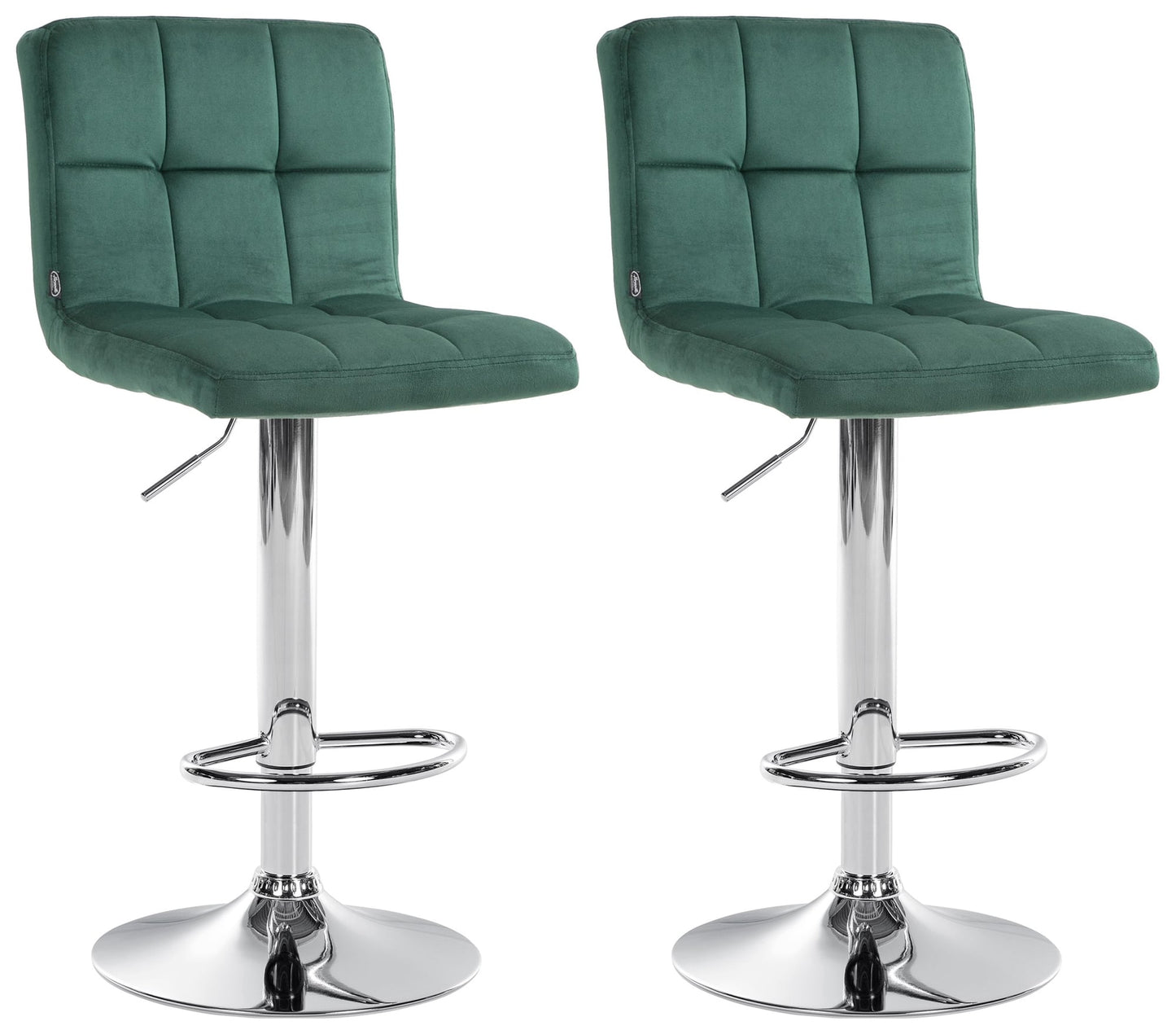 Set de 2 scaune de bar Peru catifea