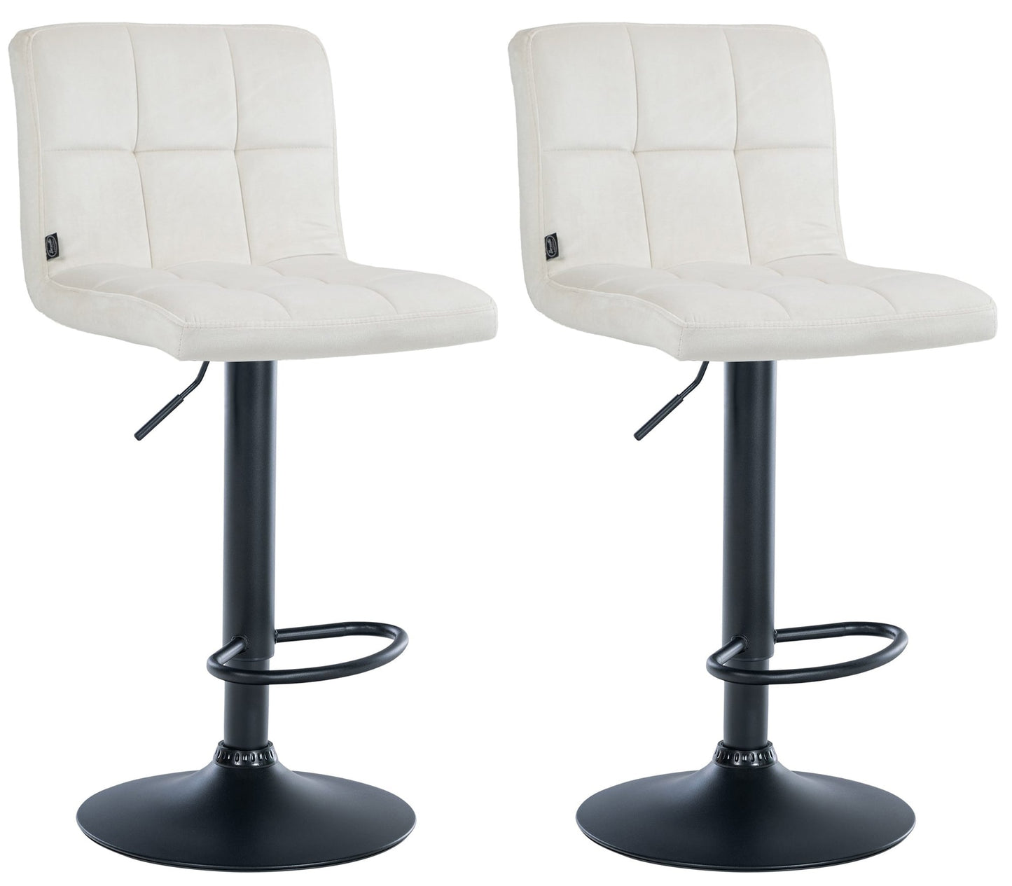 Set de 2 scaune de bar Peru catifea