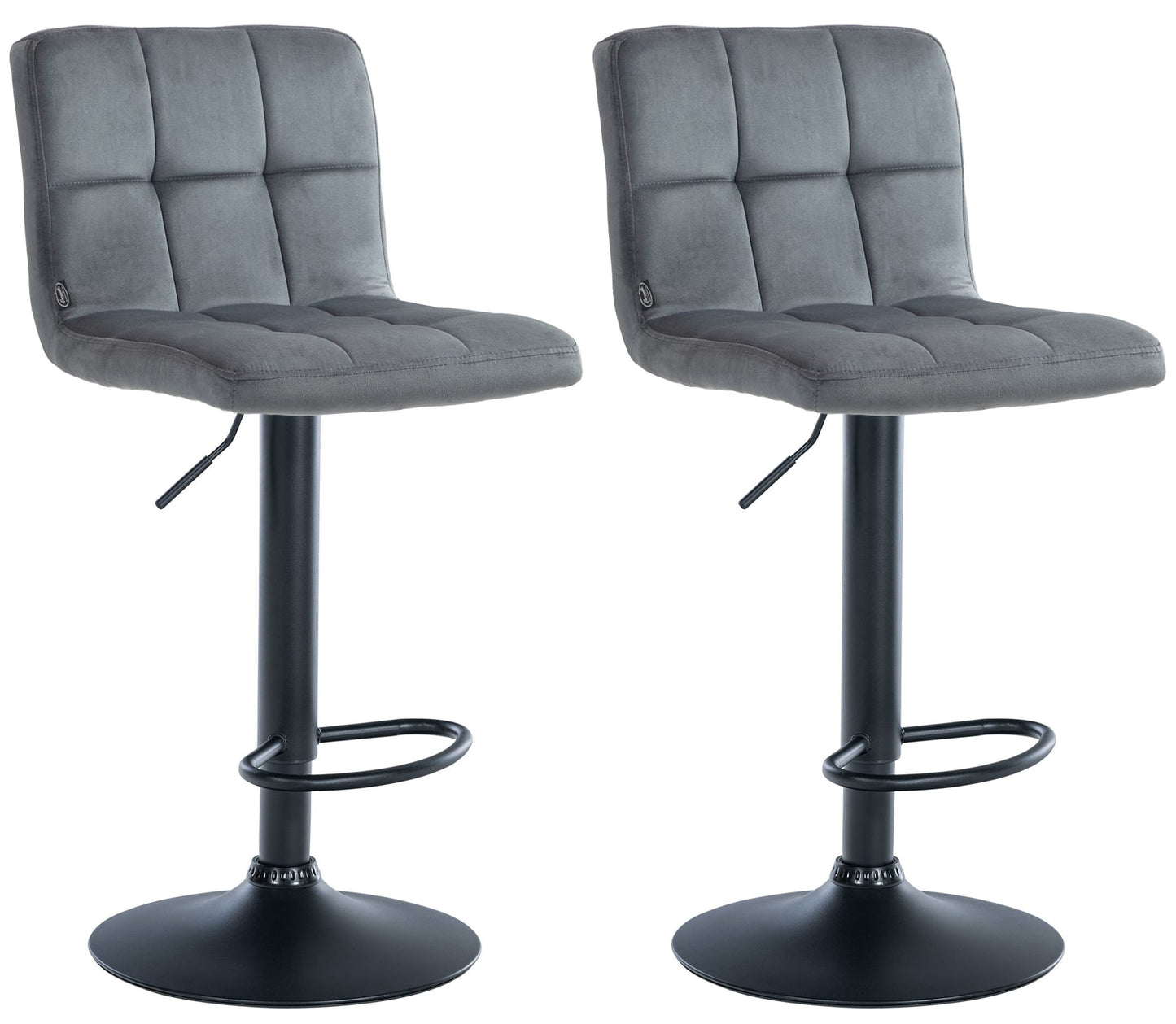 Set de 2 scaune de bar Peru catifea