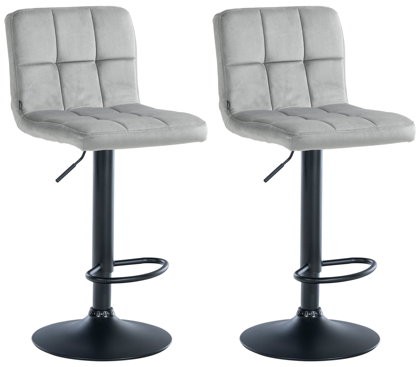 Set de 2 scaune de bar Peru catifea