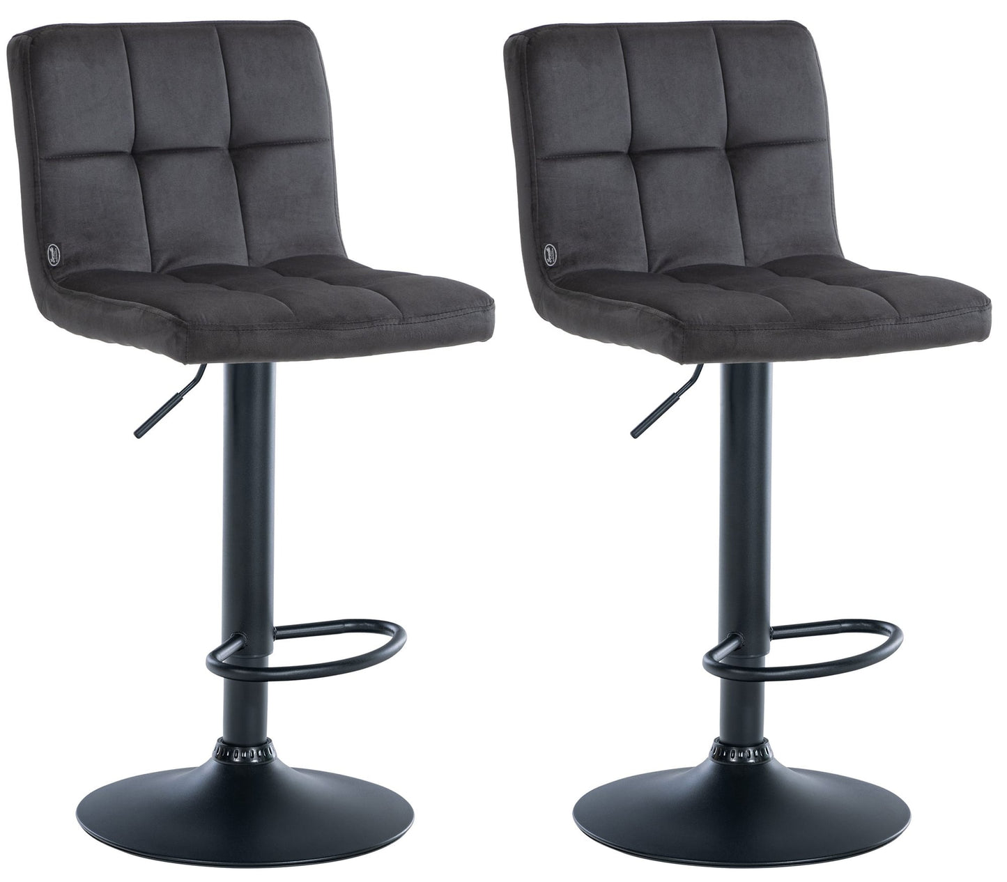 Set de 2 scaune de bar Peru catifea